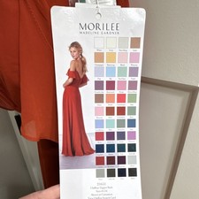 Morilee 21651 Chiffon Off Shoulder Bridesmaid Dress Cinnamon Size 10