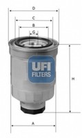 Ufi Kraftstofffilter 24.446.01 Filtereinsatz FüR NP300 D40 R51 Pathfinder Nissan