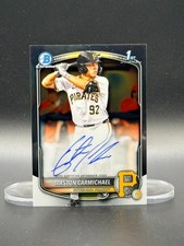 2025 Bowman Draft Chrome 1st EASTON CARMICHAEL Prospect Auto Pirates cc