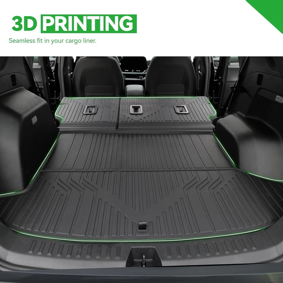 TPE Cargo Liner & Backrest Mats for 2016-2026 Dodge Durango – All Weather Set Foto 4 de 4