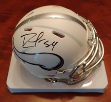 Randy Moss Autographed/Signed Minnesota Vikings Mini Helmet 24 Speed Alt. 