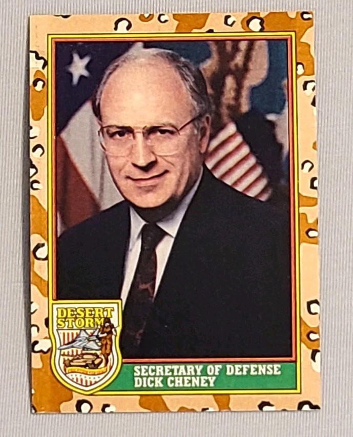 Desert Storm 1991 Topps  #3 Dick Cheney Secretary Of Defense