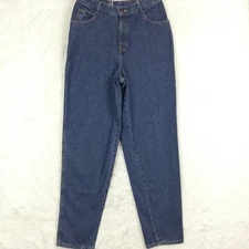 Gitano Womens Mom Jeans High Rise Tapered Leg Blue Denim Relaxed Tall 12T New