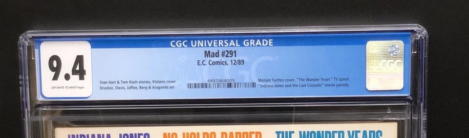 MAD Magazine #291 - Teenage Mutant Ninja Turtles CGC 9.4 1989 - Image 3 of 3