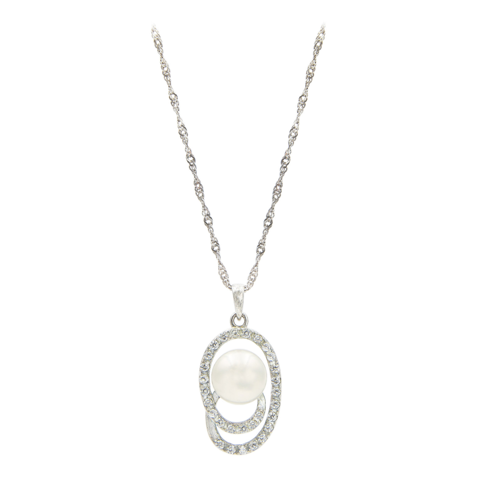 Подвеска из стерлингового серебра со стразами и жемчугом в виде вихря с ожерельем из 18 предметов 2790₽