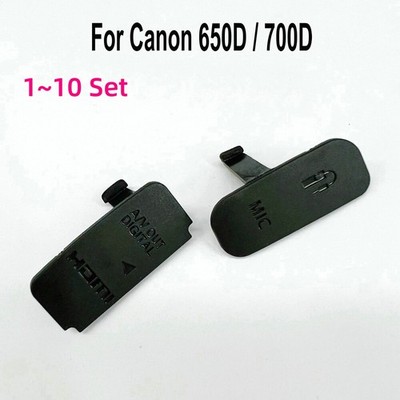 For Canon EOS 650D 700D Rebel T5i T4i Camera Mic Data Port Rubber Door Cover Cap