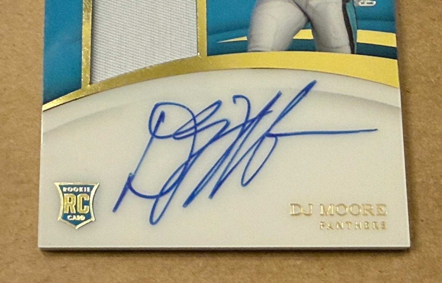 2018 Panini Immaculate Coll. DJ Moore Immaculate Signature Patches Rookie #/99 view 3