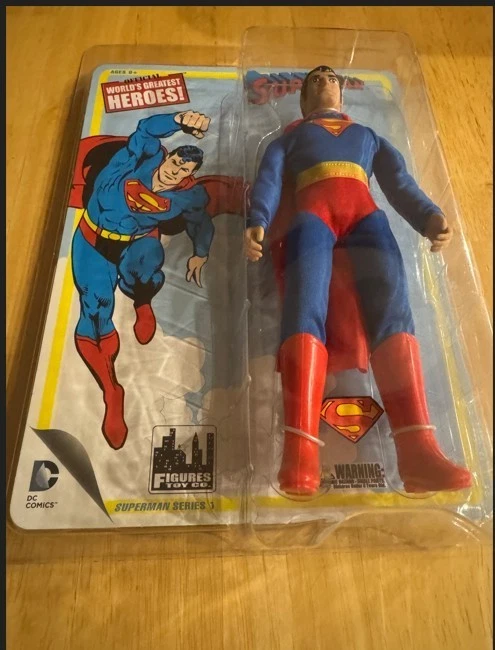 8-дюймовая ретро экшн-фигурка Супермена из величайших героев мира 2014 FTC новая в коробке из комиксов DC - Изображение 4 из 4