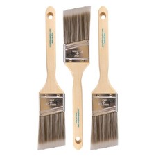 2 Inch Angled Paint Brush 3 Pack - Works with Latex  Oil-Based Paint