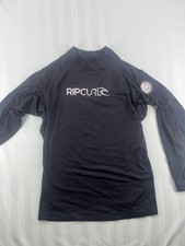 Rip Curl Black Long Sleeve Rash Guard Surf Shirt Size XL