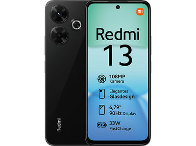 Xiaomi REDMI 13 6+128 GB MIDNIGHT BLACK Neuware inkl Displayschutz