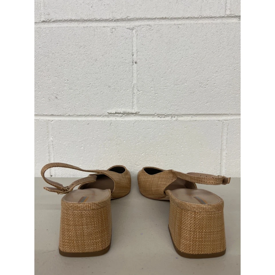 Sam Edelman sz10 Marrón Tostado Terra con Tira Trasera Bombas Buff Cuadradas Toe - Imagen 3 de 4