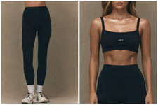 Conjunto Conjunto Active Onyx - Top Cuello Redondo + Leggings de tiro alto - Medianos - Nuevos con Etiquetas