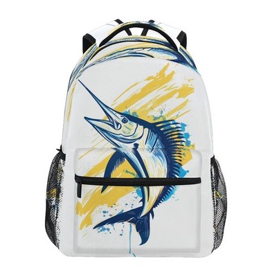 Lightweight Fish Backpack for School Boys Girls Schoolbag Kids Bookbag