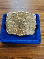 Hesston 1986 Limited Collectors 24KT Gold Plate Belt Buckle