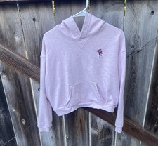 Savage X Fenty Pink Rose Embroidered Cropped Hoodie Women  s Size