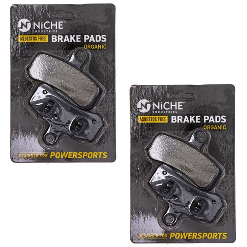 NICHE Brake Pad Set for Harley-Davidson Dyna Softail Front Organic 2 Pack