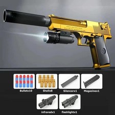 Desert Eagle Toy Gun Foam Bullet Pistol Shell Ejection Outdoor Shooting Toy gift