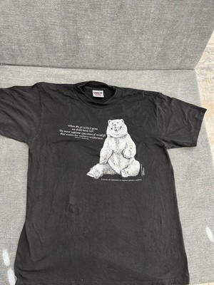 Vintage  RARE Jim Morris Bear Shirt Size Medium Single Stitch Made In USA 84 