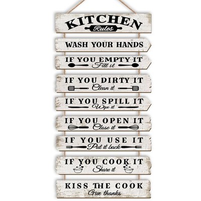 Kitchen Wall Decor Funny Kitchen Signs Kitchen Rules Pictures Wall Art Decor ...