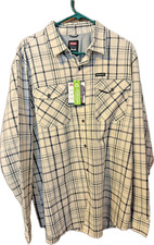 NWT Wrangler Men's Extra Large , Long Sleeve Outdoor 2 Pocket Utility Shirt