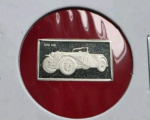 Vintage 1946 MG Car - 1.6 Gram .925 Sterling Silver Mini Bar Proof Ingot