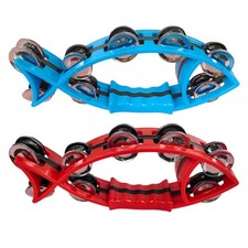 Musical Tambourine Double Row Tambourines Fish Shaped Handbell Easy To Grasp