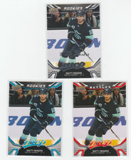 MATTY BENIERS RC 2022-23 UPPER DECK MVP RAINBOW ROOKIE LOT (3) #244 SILVR SCRIPT