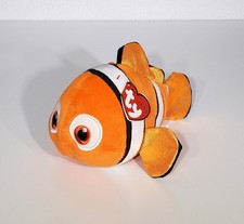 NEW Ty Disney Beanie Babies Finding Dory Nemo Stuffed Plush Toy Clown Fish 7"NWT
