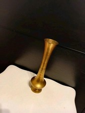 Vintage Messing Vase / Blumenvase &ndash; Schlanke Trompetenform &ndash; H&ouml;he ca. 26 cm