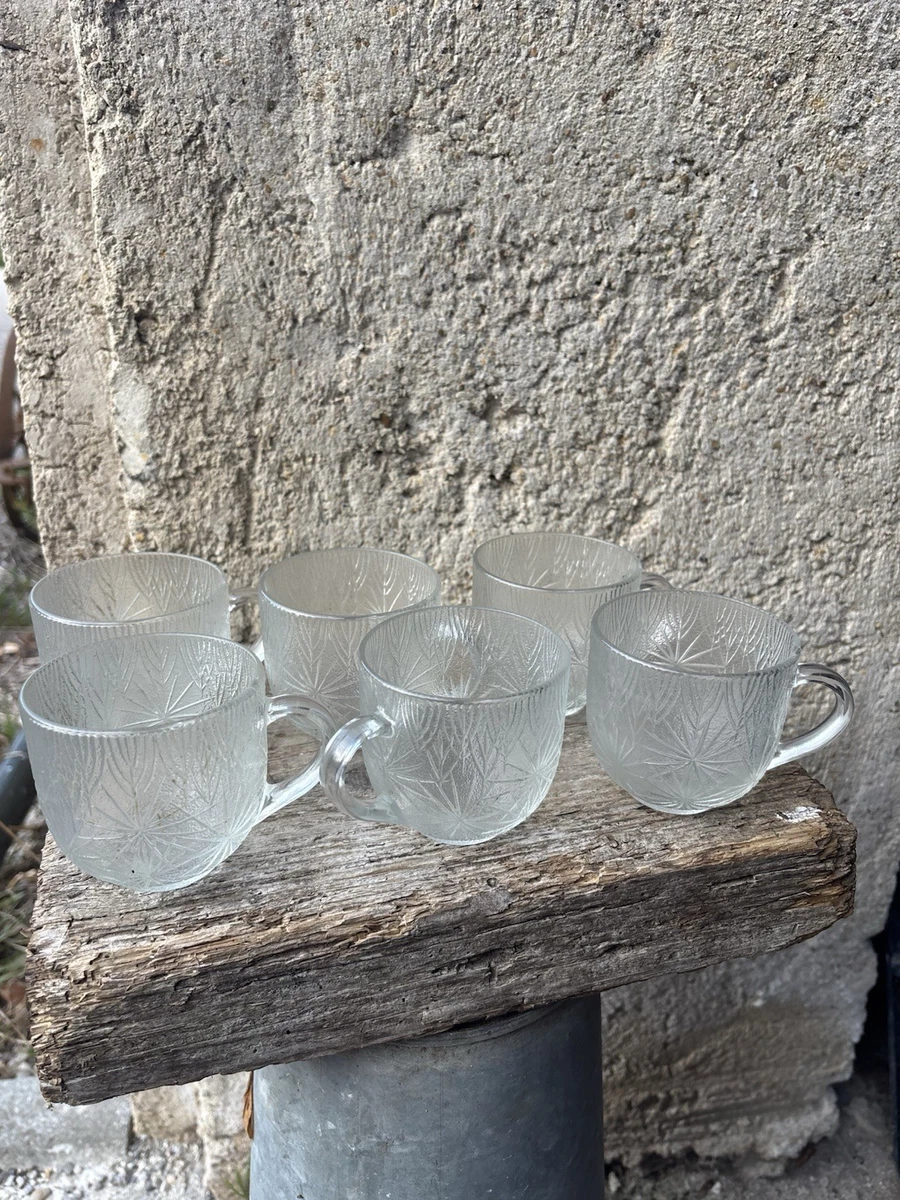Service à Café Vintage Arcoroc Octime – Années 90 – Noir – Tasse Et Soucoupe