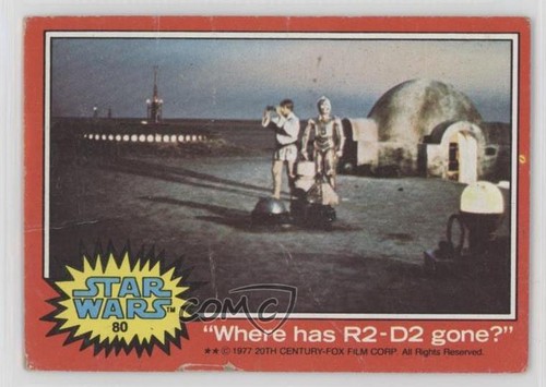 1977 Topps Star Wars #80 "Where has R2-D2 gone?"