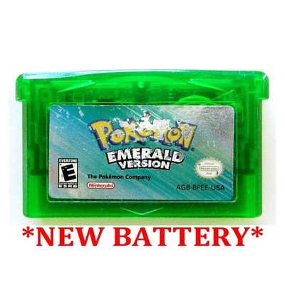 Pokemon Emerald Version * New Battery * (Game Boy Advance Gameboy) * AUTHENTIC *