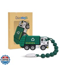 Baby Food Grade Silicone Carrier Vehicle Teether Toy with Pacifier Clip Holde