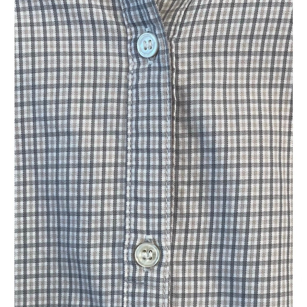 Leon Max Gingham Checkered Button-Down Blouse - B… - image 4