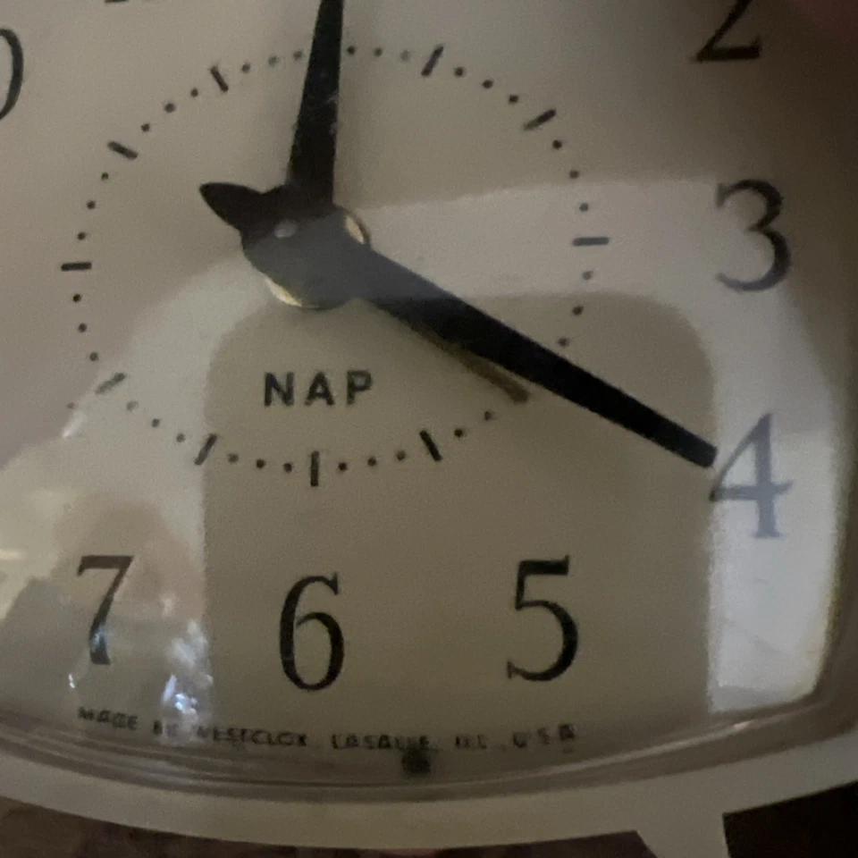 Westclox NAP Wind Up Alarm Clock Vintage, Tested and Working - Image 3 of 4