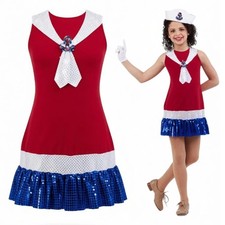 Anchors Aweigh Child X-Small Ballet Dance Costume Sailor Tap Dress New