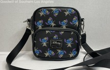 Disney Her Universe Stitch Skeleton Halloween Crossbody Bag Black