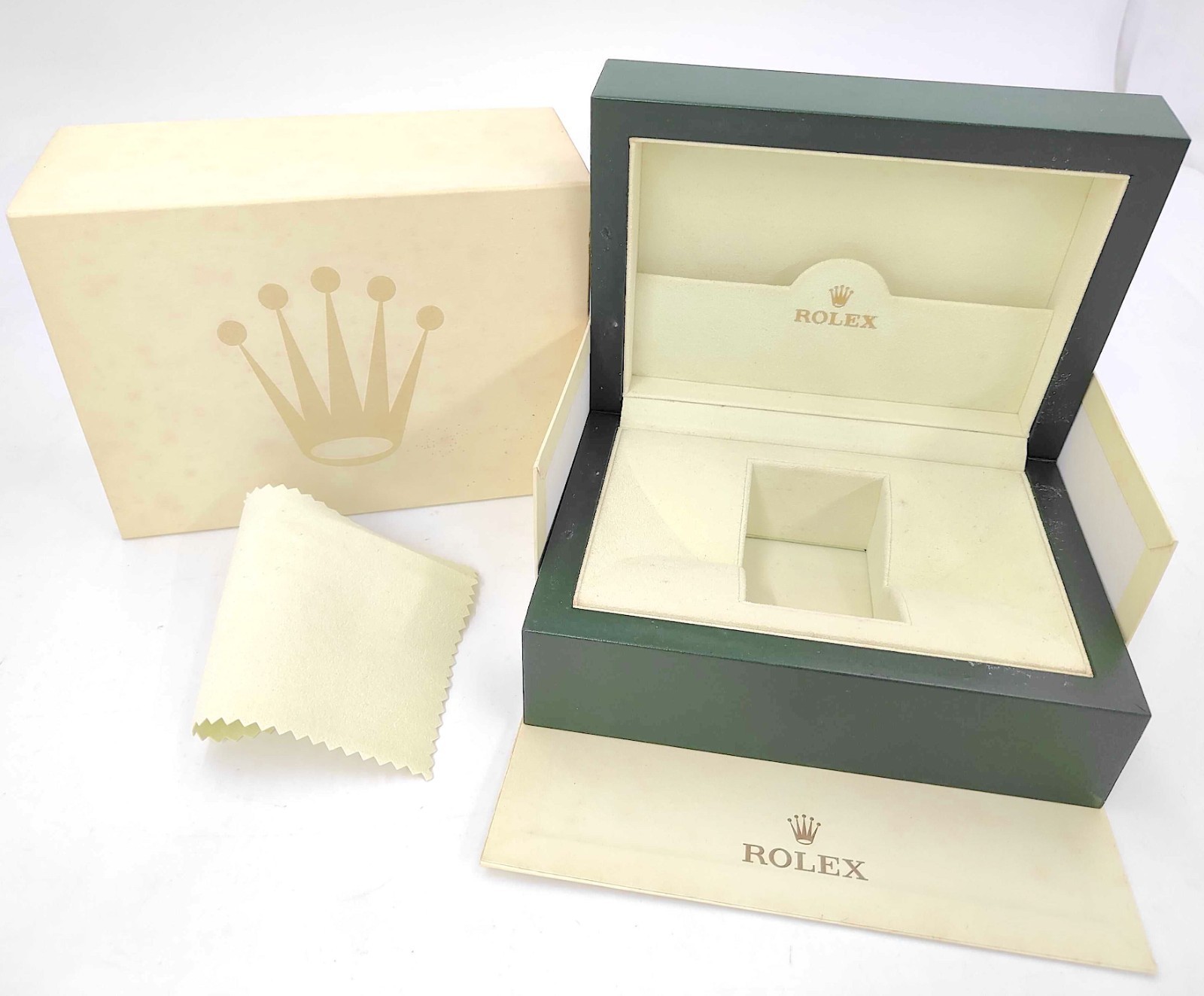 Cassa scatola orologio ORIGINALE ROLEX 31.00.64 verde onda senza cuscino...