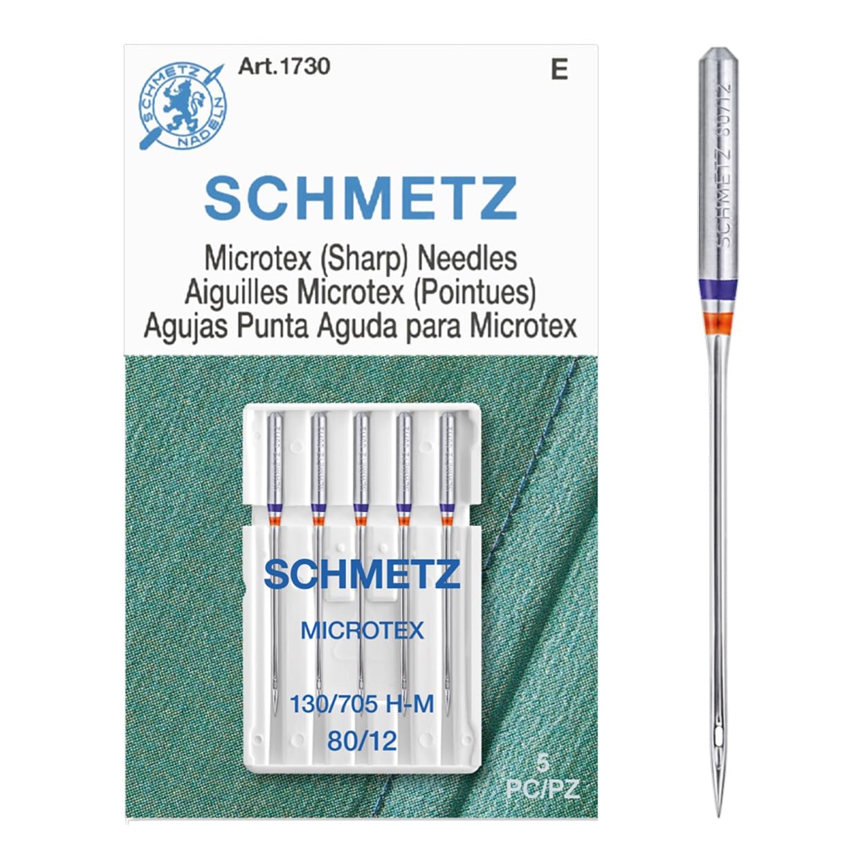 SCHMETZ Microtex Sharp Sewing Machine Needles - Quilting  Topstitching