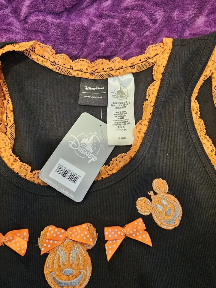 Regata 2025 Disney Parks Halloween Her Universe abóbora adulto G GG nova - Imagem 2 de 3