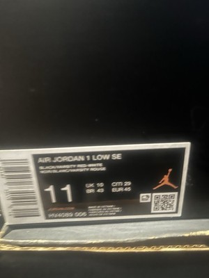 Jordan Air Jordan 1 Low SE Sneaker DV1309-006 Red Black White Low Top
