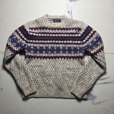 Vintage LOBO Pendleton 100% Wool Multicolor Pattern Knit Sweater Women s Small