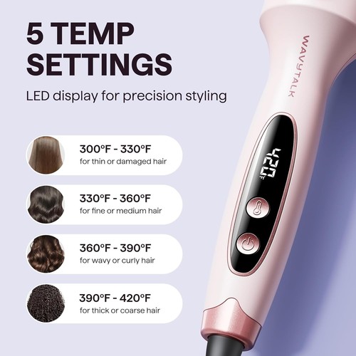 Müheloses Ausblaswerkzeug: Sakura Pink 1,5 Zoll beheizte Bürste mit ionischer Technologie - Bild 7 von 8