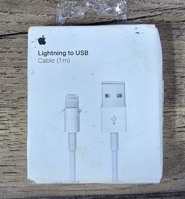 LOT of 6 Apple - 3.3' USB Type A-to-Lightning Charging Cable - White -