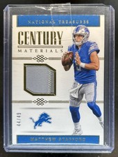 2017 Panini National Treasures Matthew Stafford Century Patch #/49 Lions