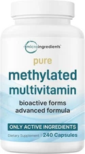 Pure Methylated Multivitamin for Men & Women | 240 Capsules with Vitamins C, D,