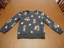 Disney Mickey Mouse Kids Girls LS Black Sweatshirt Size 8 Excellent Pre Owned