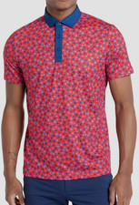 Men's Redvanly Williams Polo Shirt Red Blue Sz L