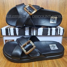 DV by DOLCE VITA Women's Usha Slide Sandals Buckle  Black